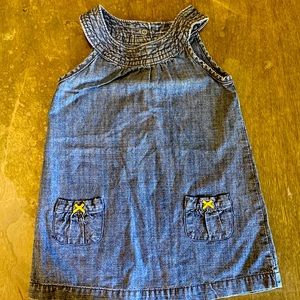 2T Jean dress with two tiny pockets.